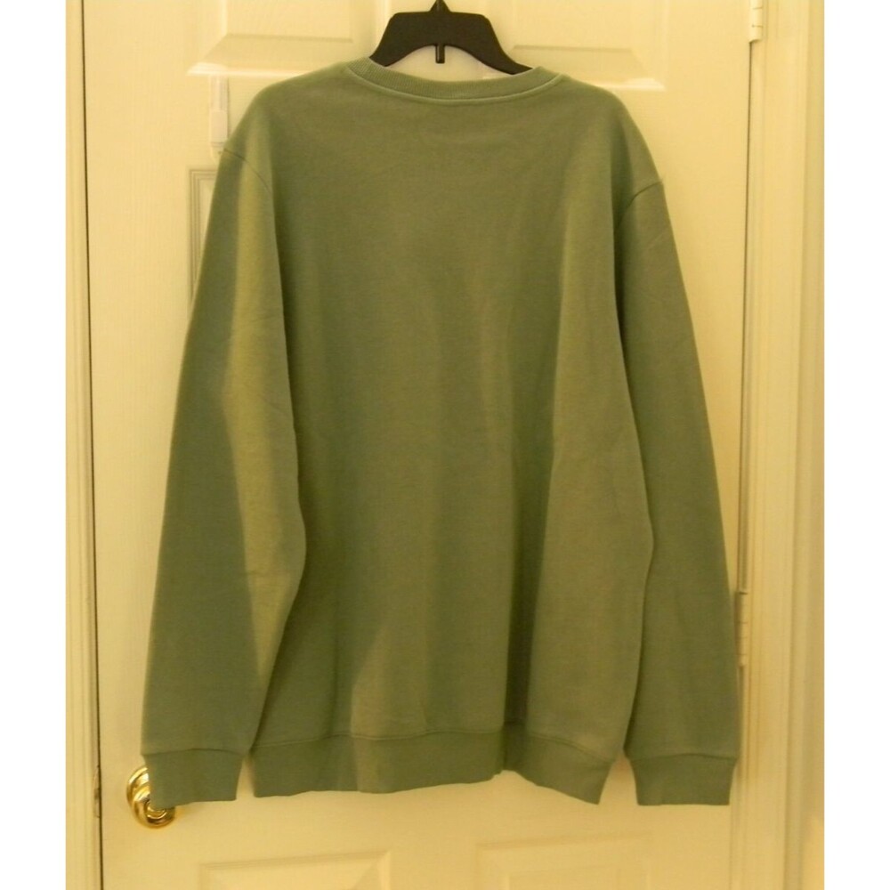 Reebok Spellout Logo Sweatshirt Mens Sz XL Green NWT - Picture 2 of 5